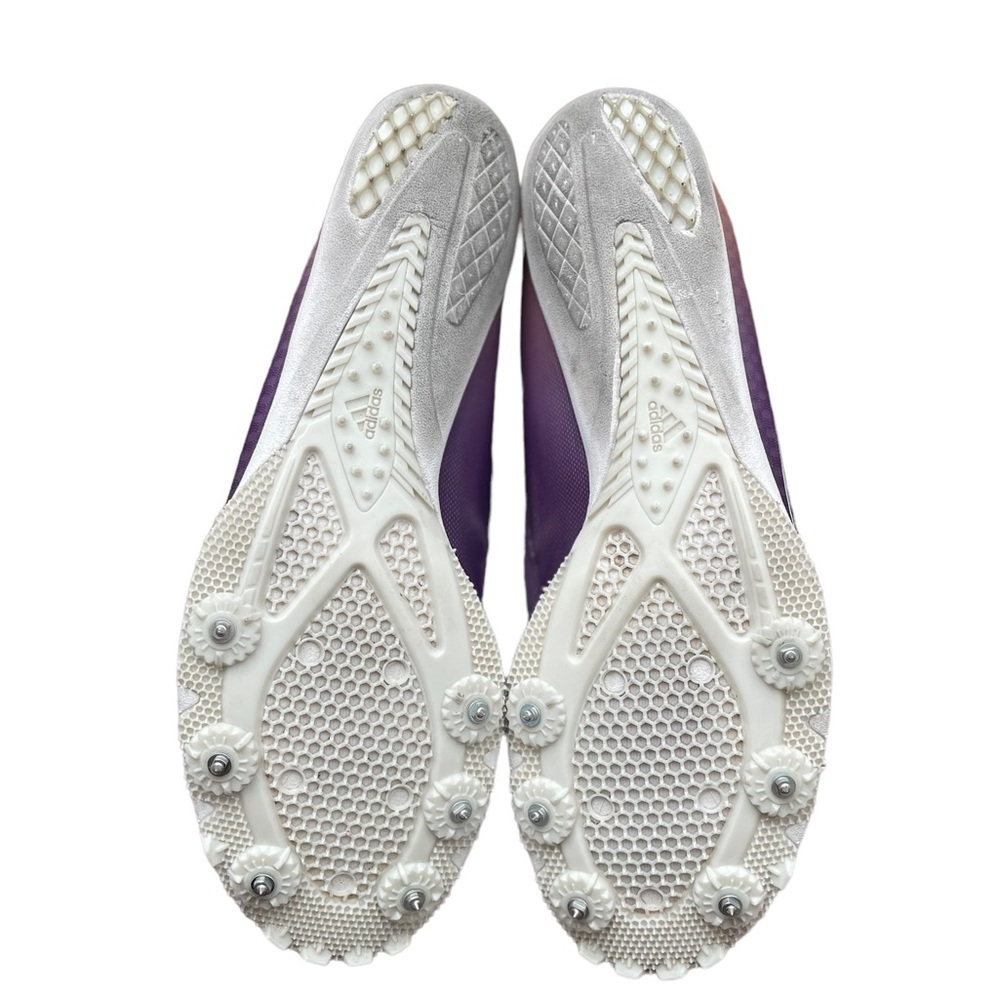 Womens ADIDAS Adizero Ambition Purple Orange Distance Spikes Shoes Size 10 Track - Picture 2 of 7